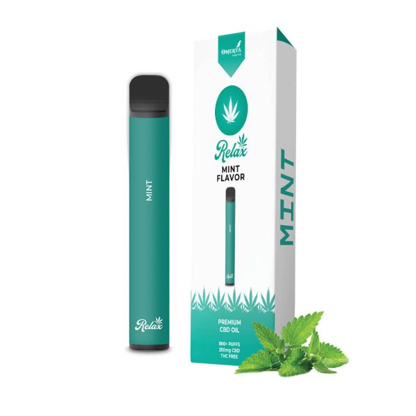 CBD disposable pen 250mg relax 800 puffs mint