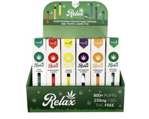 relax display cbd 250mg disposable pen 800puffs 1