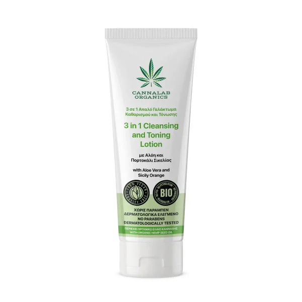 cannalab organics 3 IN 1 CLEANSING AND TONING LOTION 125ml