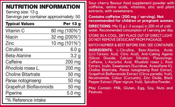 01 050 146 01 BSN NOX 50 red rush facts