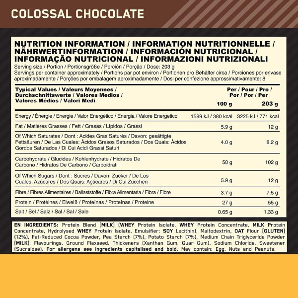 01 067 181 01 ON Gold Standard Gainer 3250g Chocolate