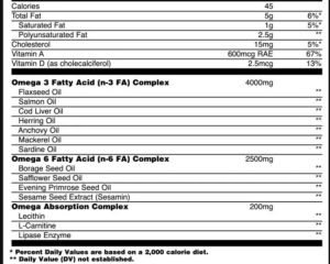 01 127 011 Omega 30packs facts