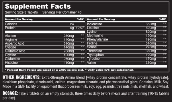 01 127 067 Amino2700 120tabs facts