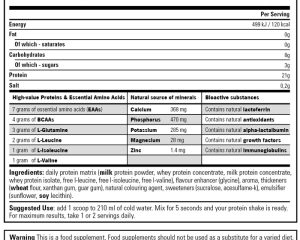 01 130 072 Daily Protein 908g nutrition information