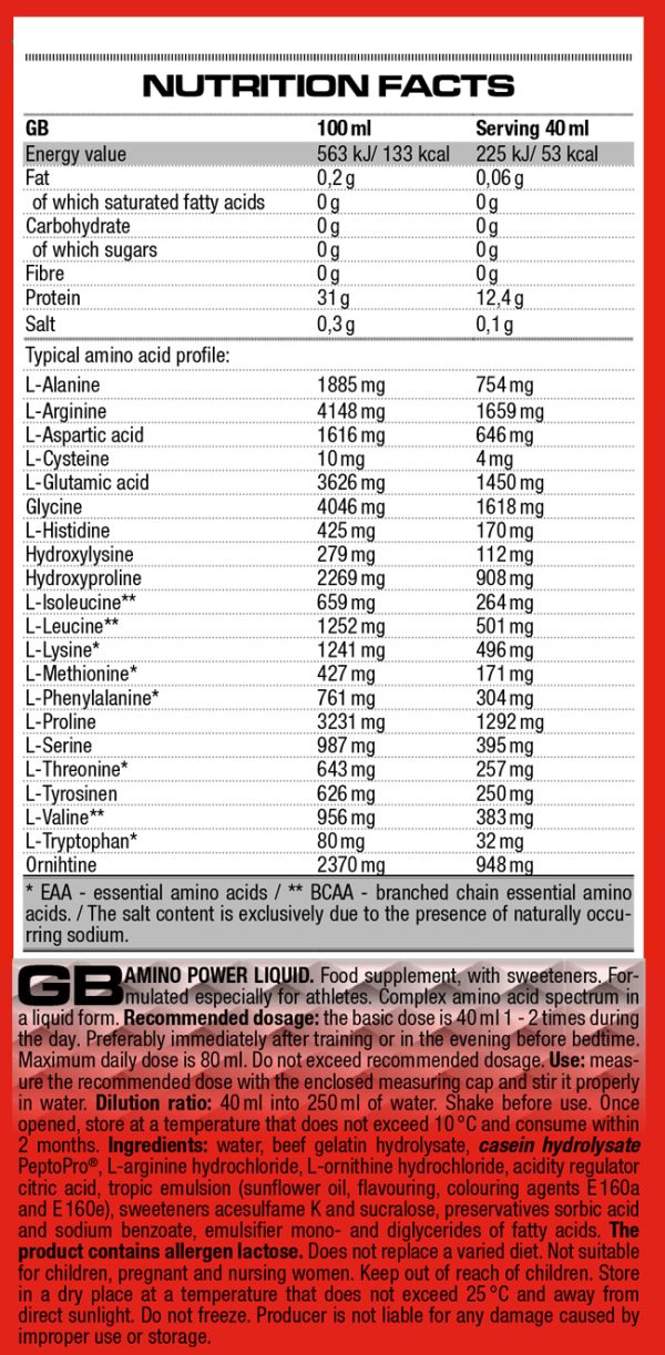 01 176 043 amino power liquid 500ml facts