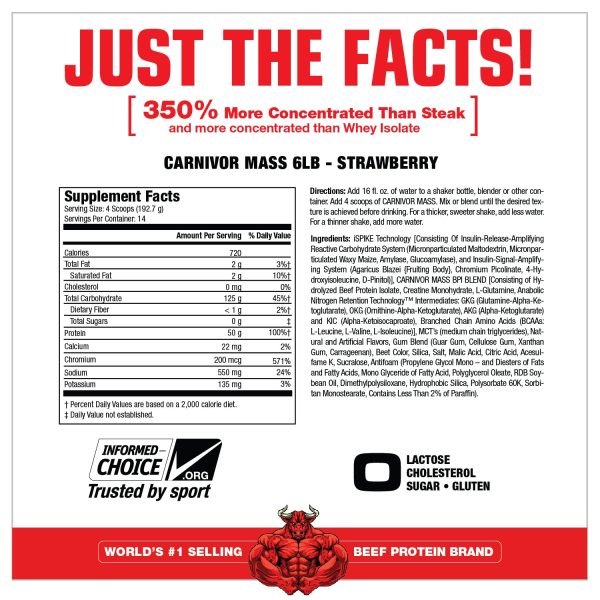 CARNIVOR MASS STRAWBERRY SUPPLEMENT FACTS 1500x 2