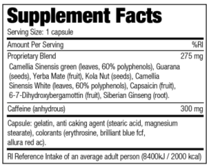 Stacker 3 XPLC Supplement Facts