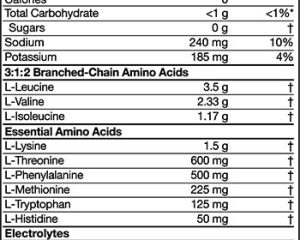 combat bcaa recovery label