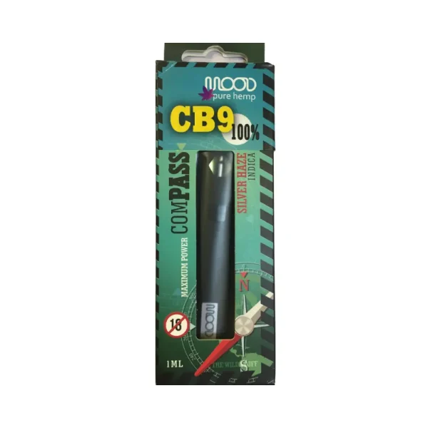 MOOD COMPASS CB9 Disposable Vape Pen Silver Haze Indica 1ml