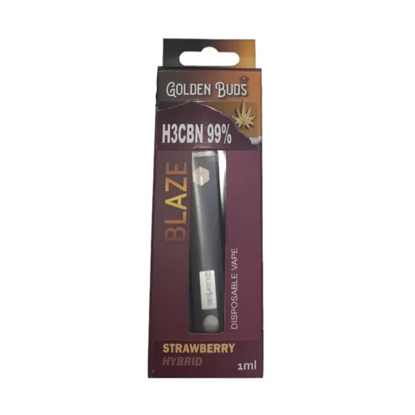 GOLDEN BUDS BLAZE H3CBN Disposable Vape Pen Strawberry – Hybrid 1ml